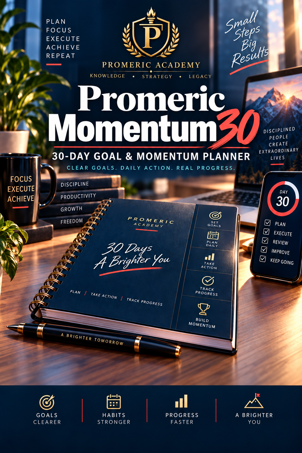 Promeric Momentum30 — 30-Day Goal & Momentum Planner