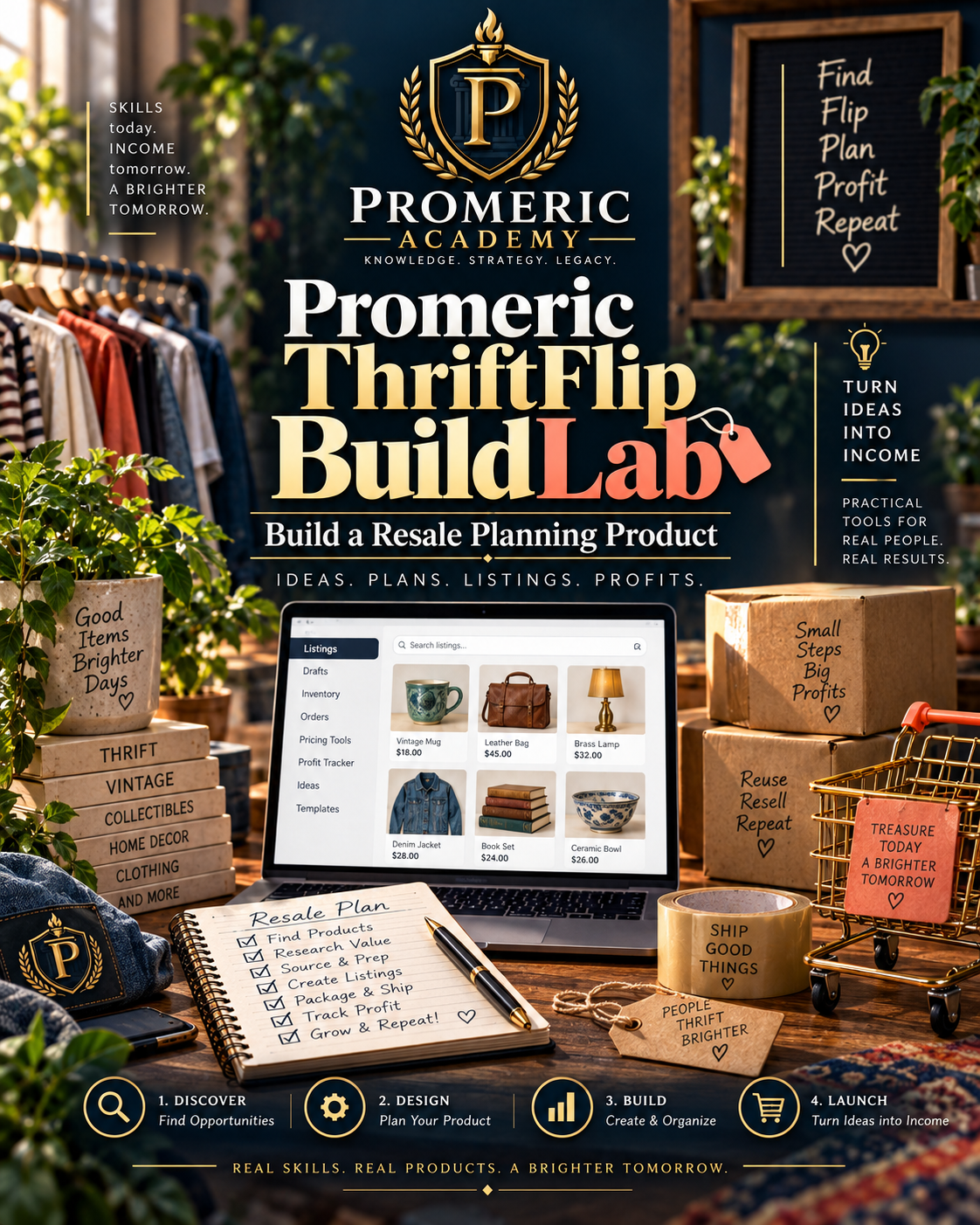 Promeric ThriftFlip BuildLab — Build a Resale Planning Product
