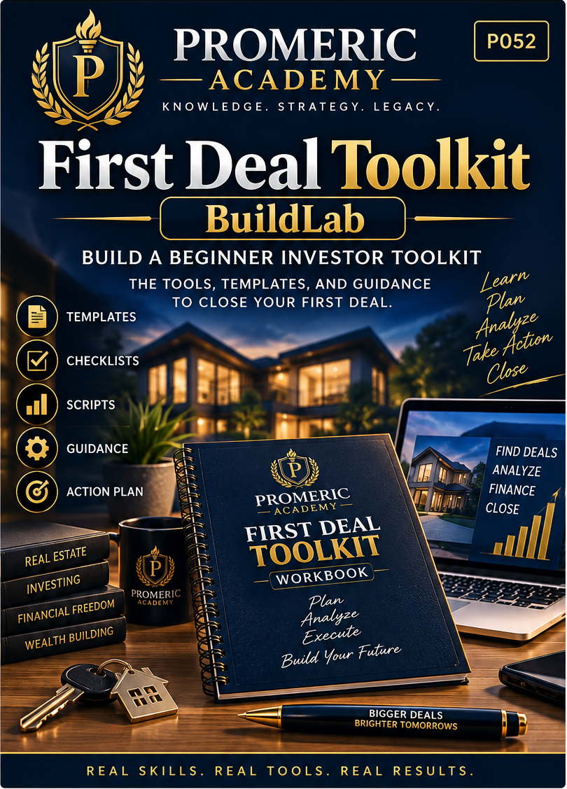 Promeric First Deal Toolkit BuildLab — Build a Beginner Investor Toolkit