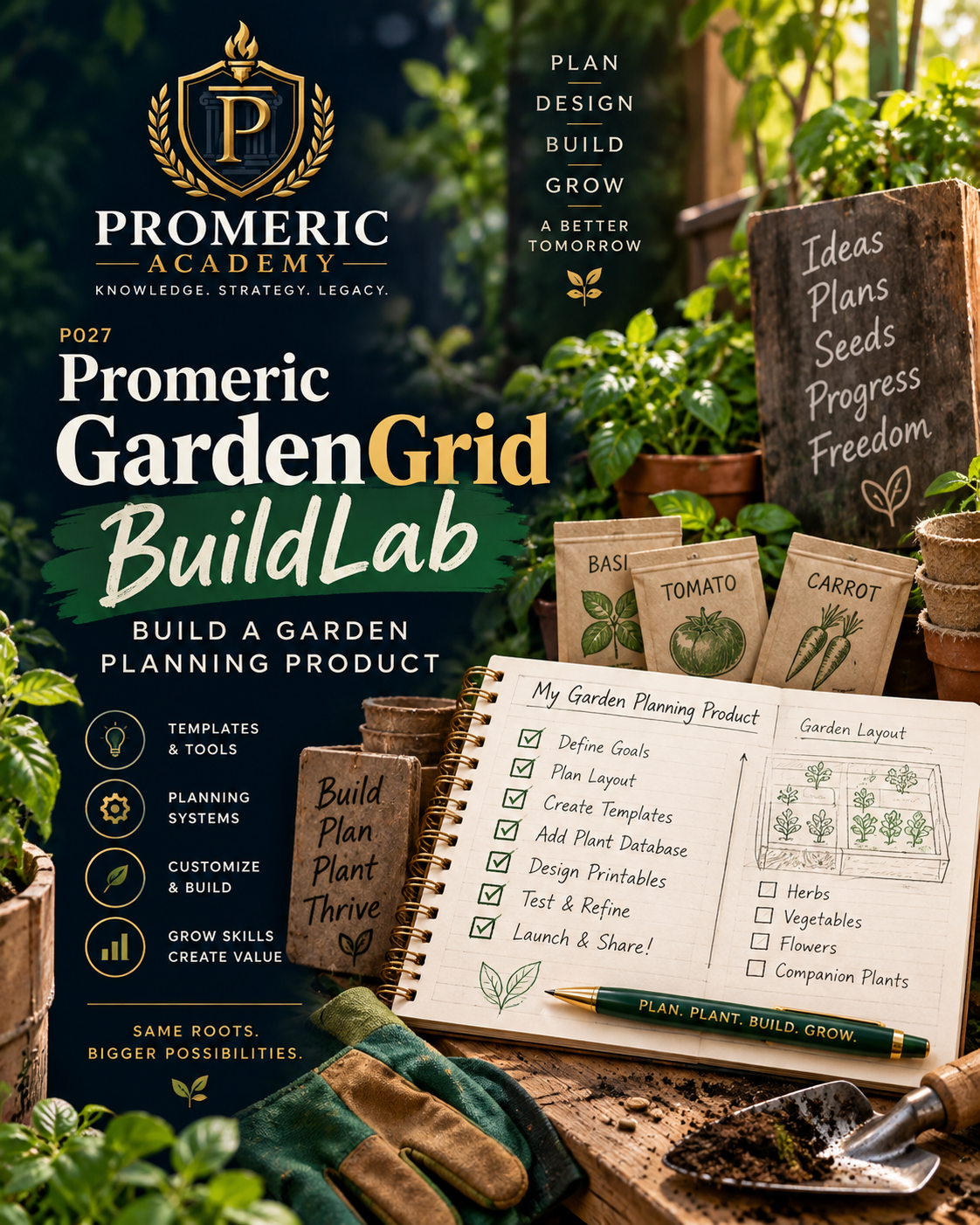Promeric GardenGrid BuildLab — Build a Garden Planning Product