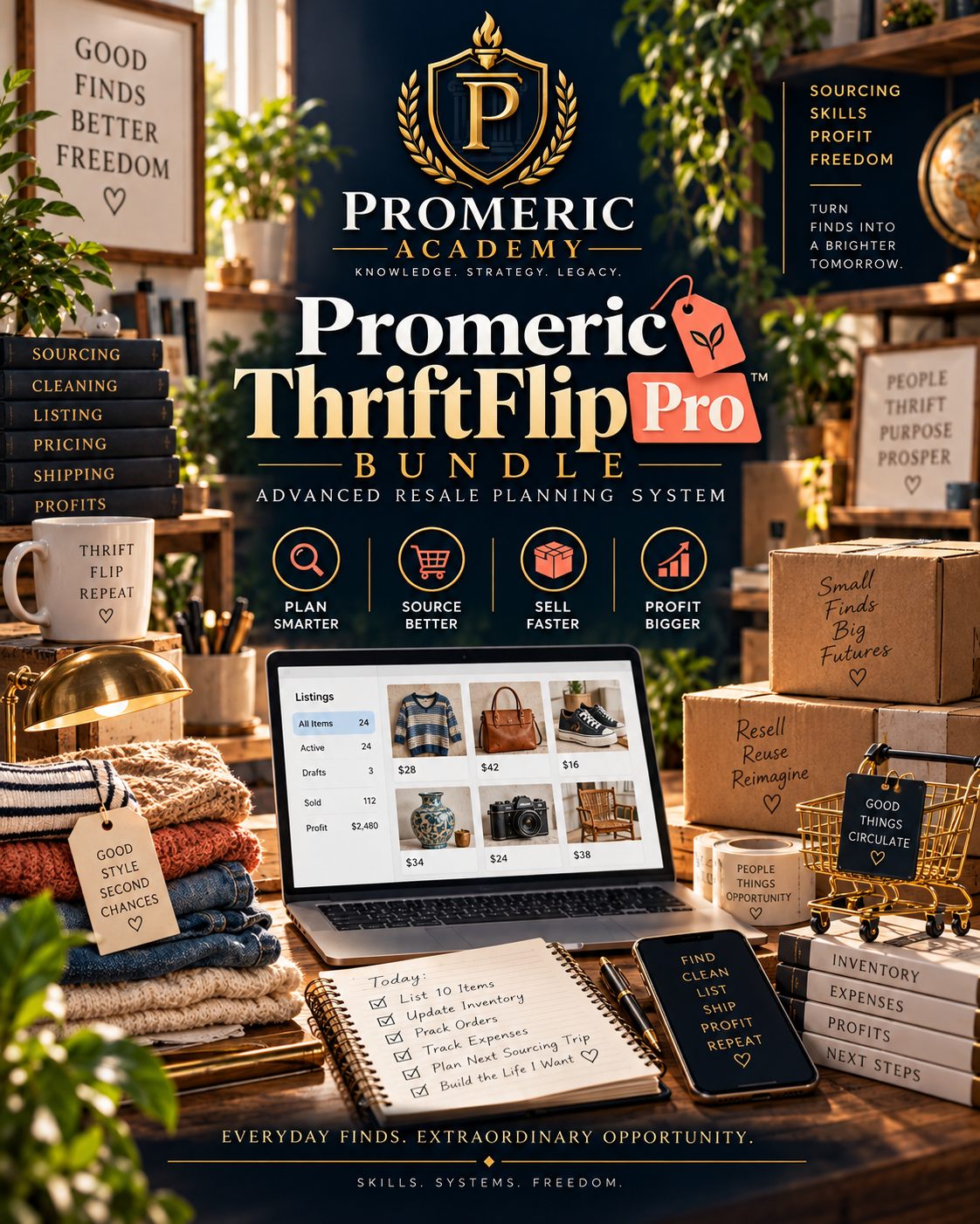 Promeric ThriftFlip Pro Bundle — Advanced Resale Planning System
