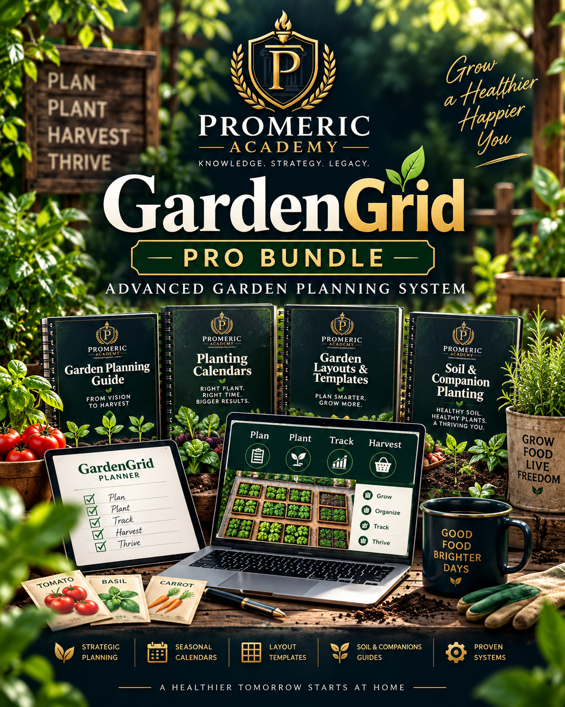 Promeric GardenGrid Pro Bundle — Advanced Garden Planning System