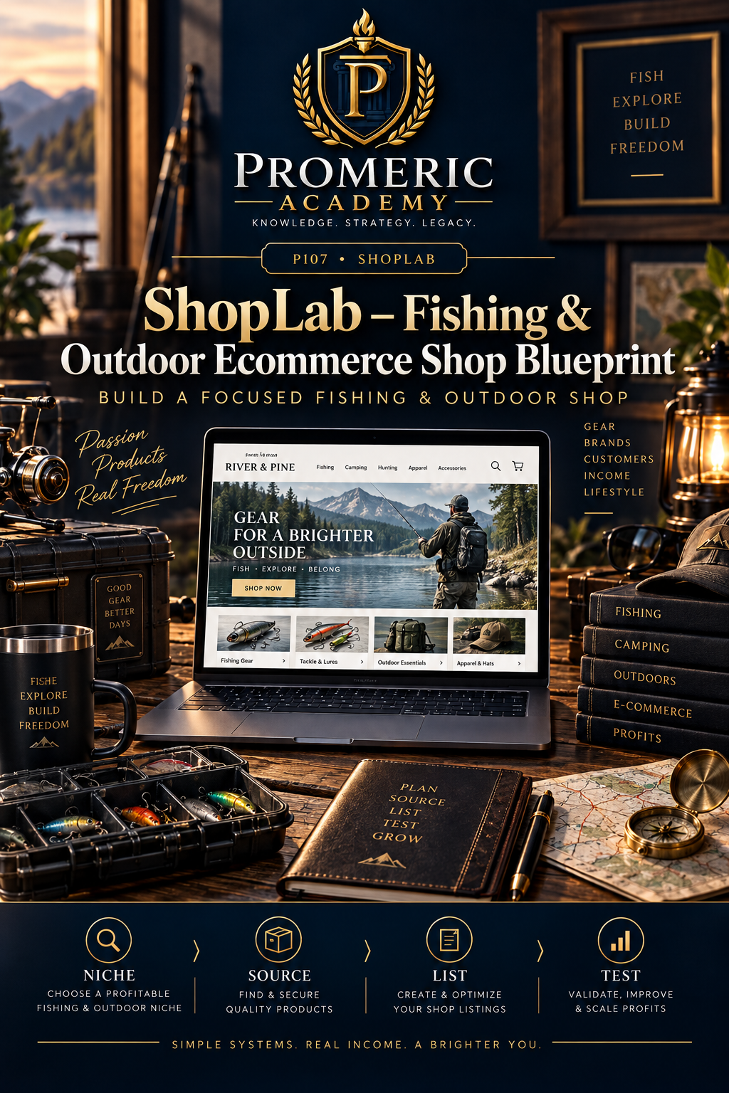 Promeric ShopLab — Fishing & Outdoor Ecommerce Shop Blueprint