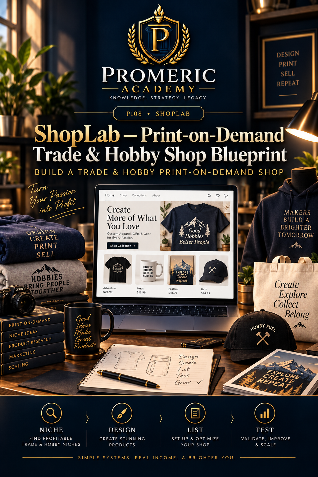 Promeric ShopLab — Print-on-Demand Trade & Hobby Shop Blueprint