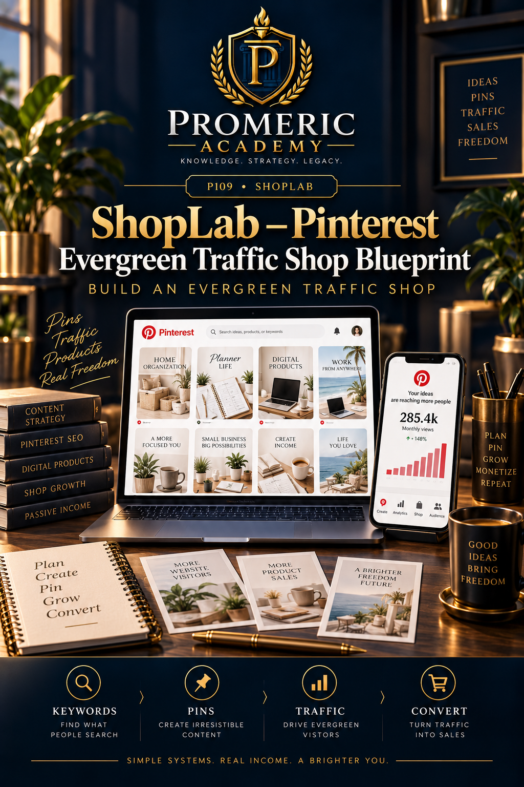 Promeric ShopLab — Pinterest Evergreen Traffic Shop Blueprint