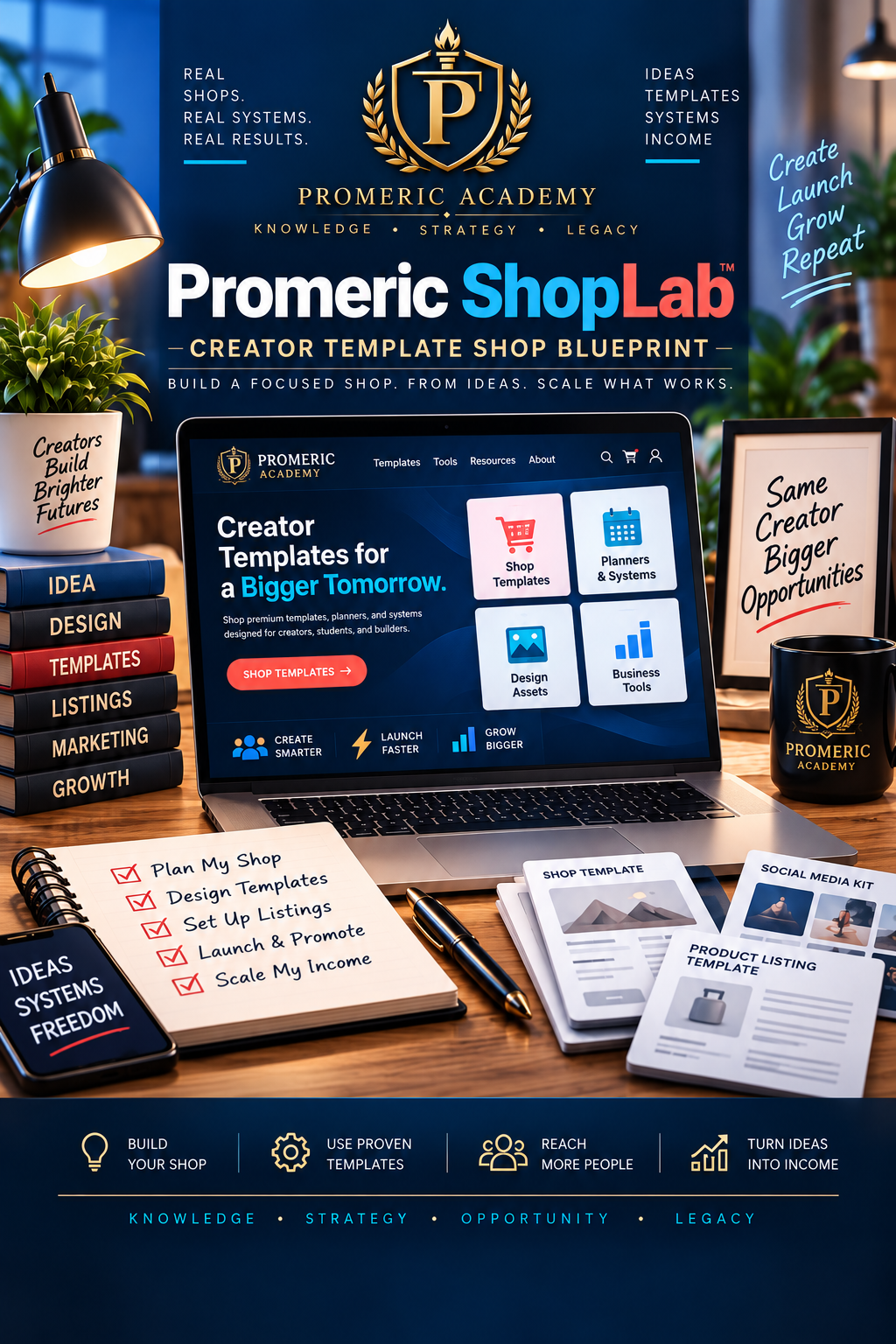 Promeric ShopLab — Creator Template Shop Blueprint